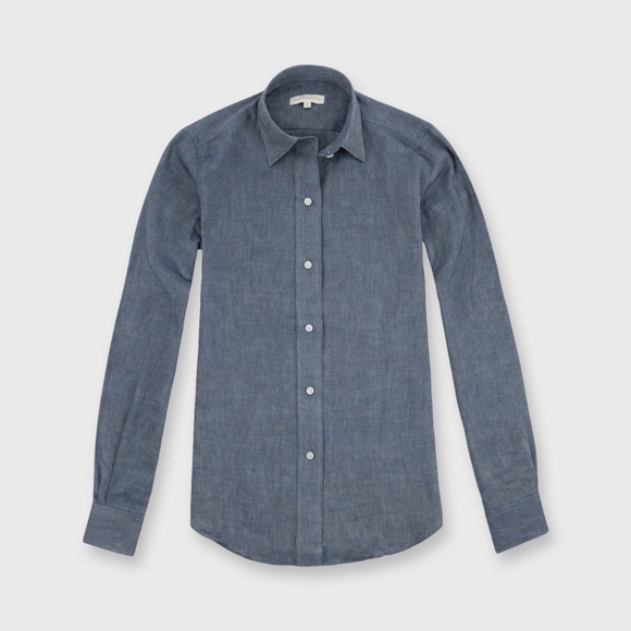 Ann Mashburn Icon Shirt Indigo Cotolino Chambray - Picture 6 of 6